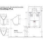 Bezvodný pisoár ECOSTEP P1.1 - sklolaminát